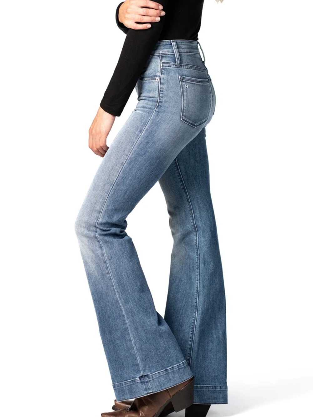 Haala Denim High-Rise Light Blue Trouser Jeans